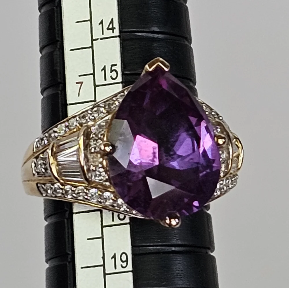 Authentic Victoria Weick Amethyst Ring 18k Vermeil Size 8! - Picture 6 of 9